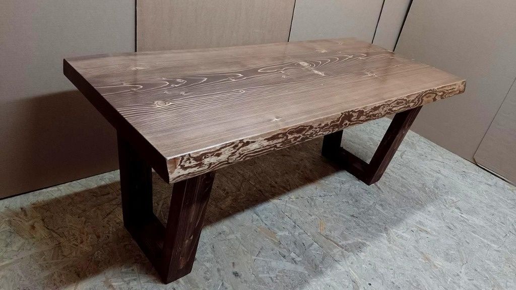Stół ława drewniana stolik kawowy drewniany z drewna live edge oflis