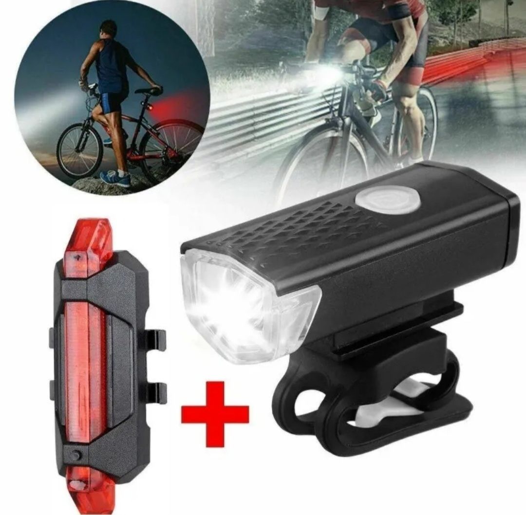 Передний и задний фонарь для велосипеда.