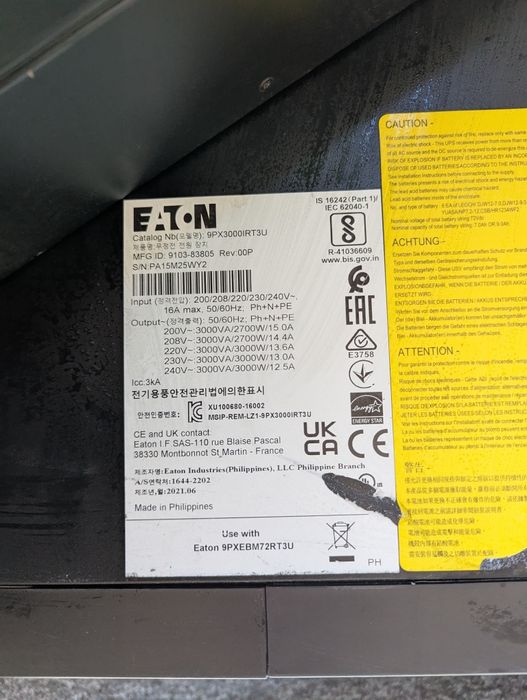 Zasilacz awaryjny UPS Eaton 9PX 3000 EBM