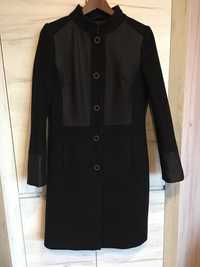 czarny płaszcz damski vito vergelis rozmiar s zapinany na napy