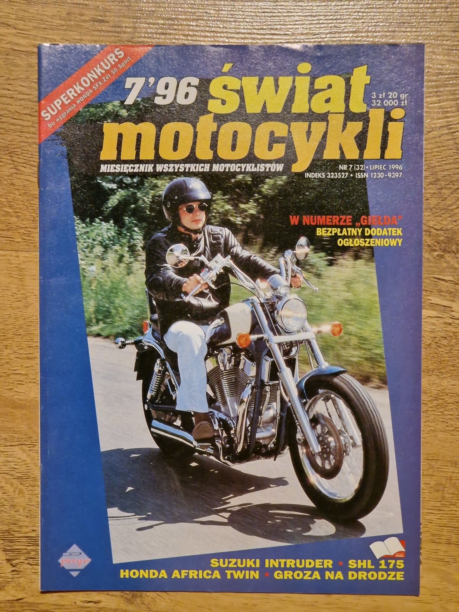Świat Motocykli lipiec nr 7 1996 Suzuki SHL M11 175 Honda M72 WSK