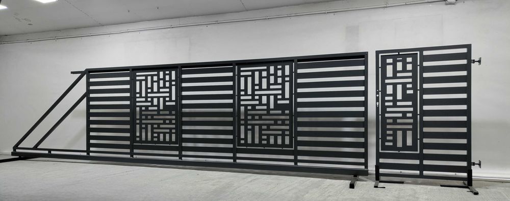 Brama przesuwna 4m + furtka 1m - PRODUCENT