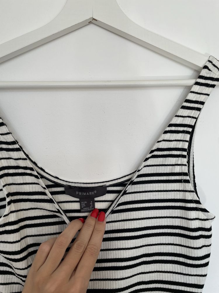 Nowa sukienka midi maxi dzianinowa w paski letnia obcisła Primark 36/S
