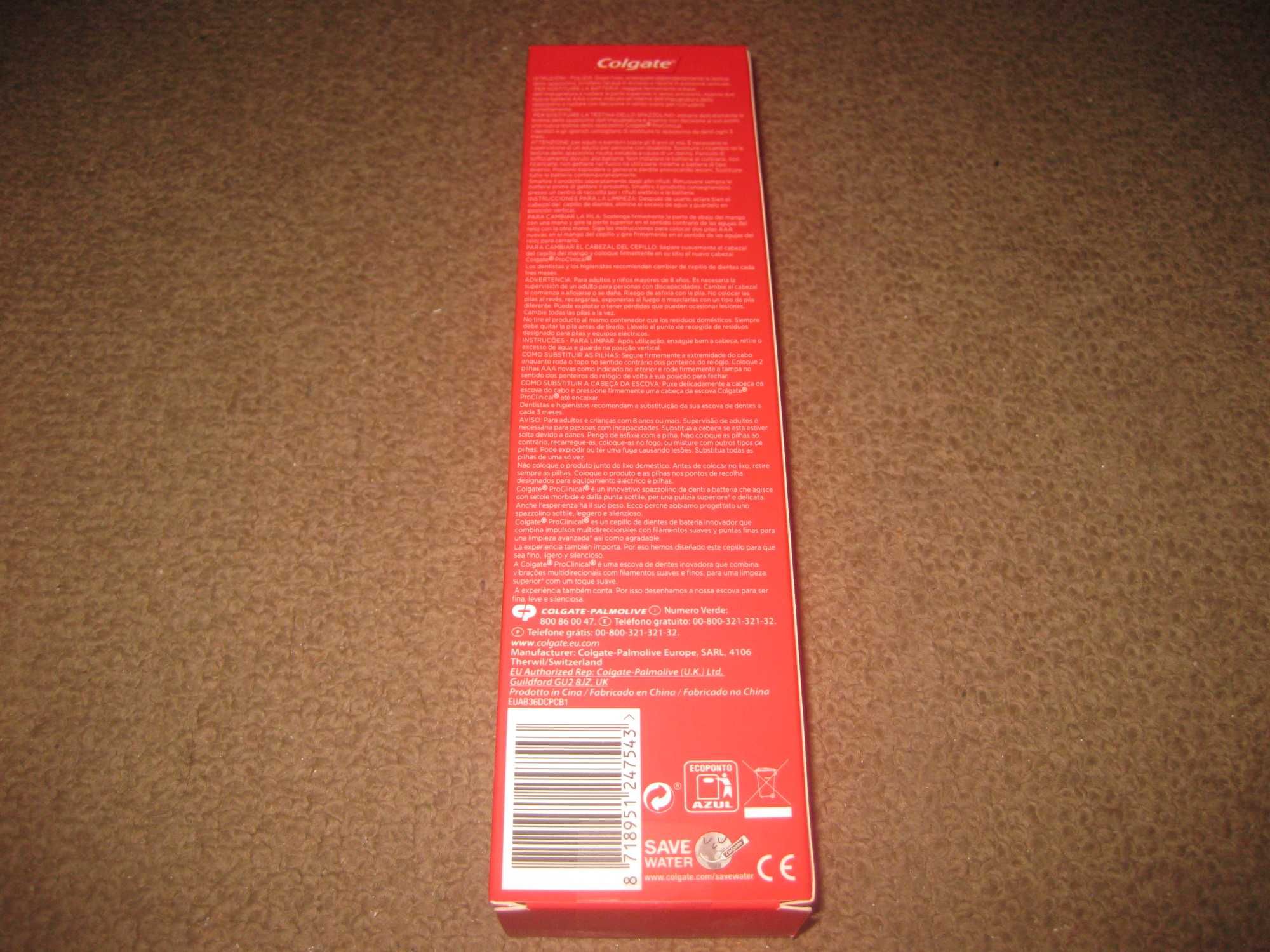 Escova de Dentes Elétrica da "Colgate: Pro Clinical 150" Nova/Embalada