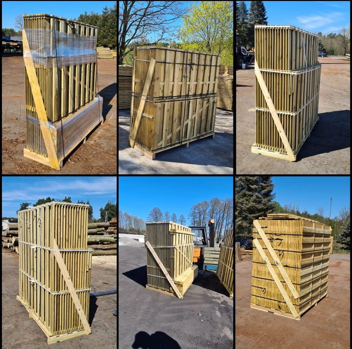 Płot drewniany panelowy ,Ogrodzenie , PRODUCENT