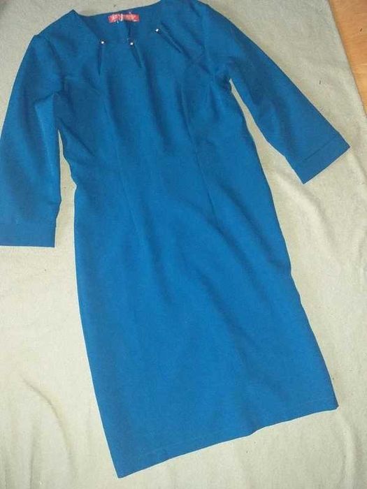 Sukienka niebieska rękaw 3/4 roz 36