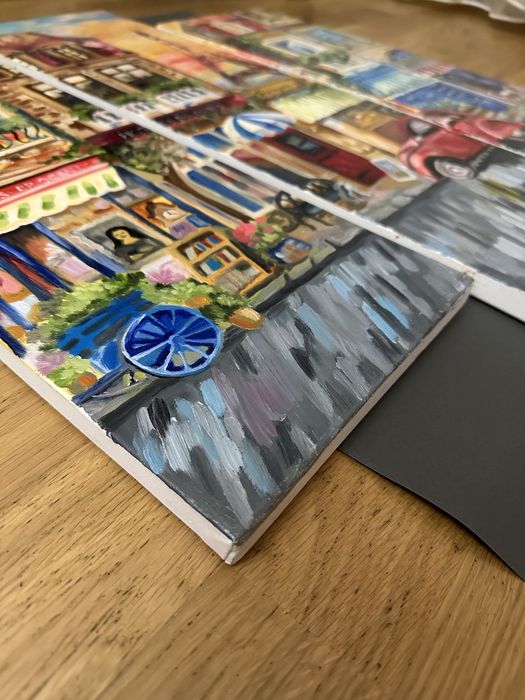 Триптих. Париж. Картина олією