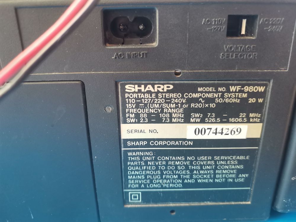 Магнітофон Sharp WF 940