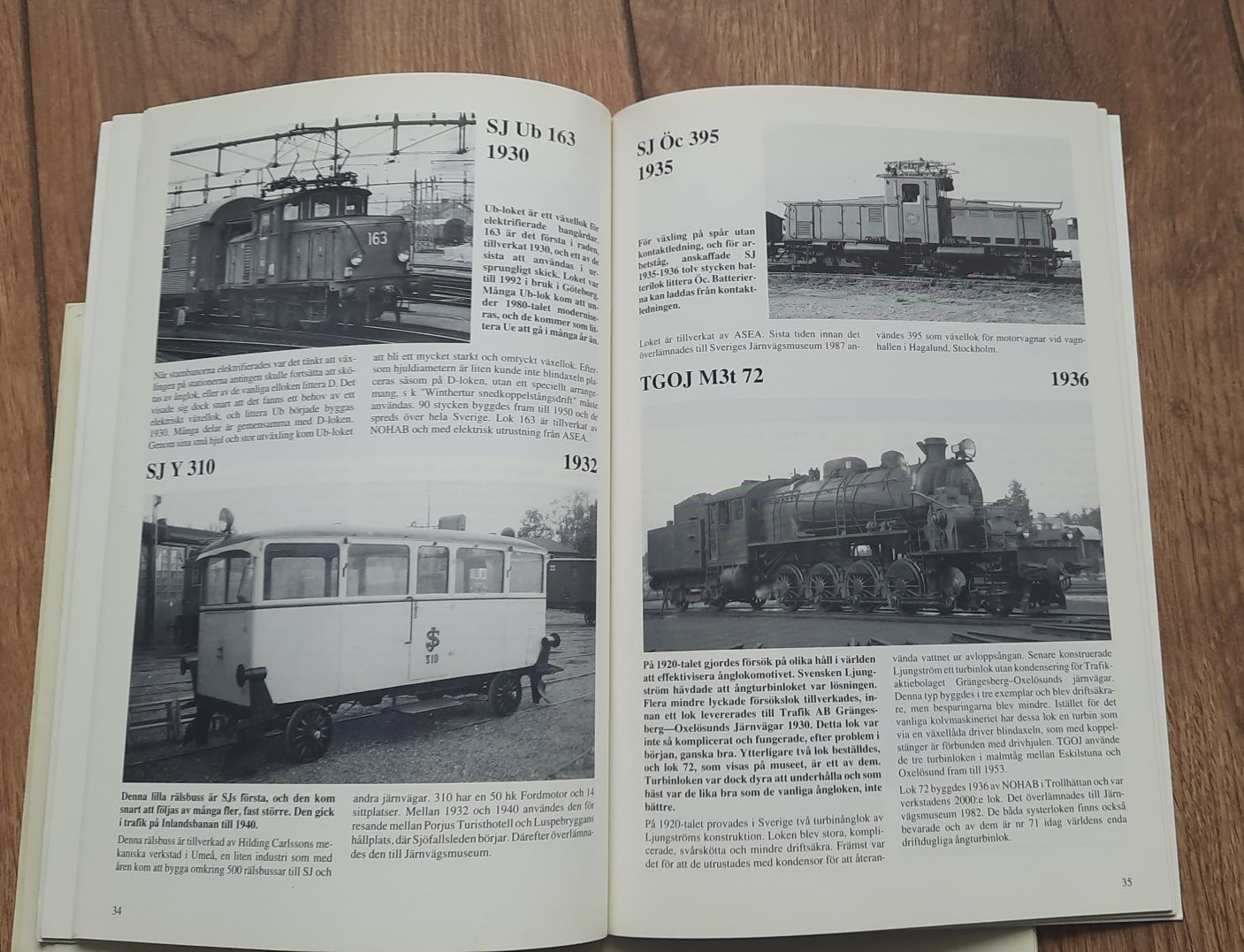 stare książk lokomotywy i kolejnictwo pociągi wagony Szwecja