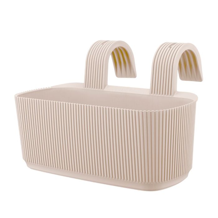 Beżowa doniczka balustradowa Pera VERDENIA