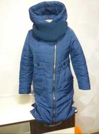 Куртка пальто зимове для дівчинки до 152см.