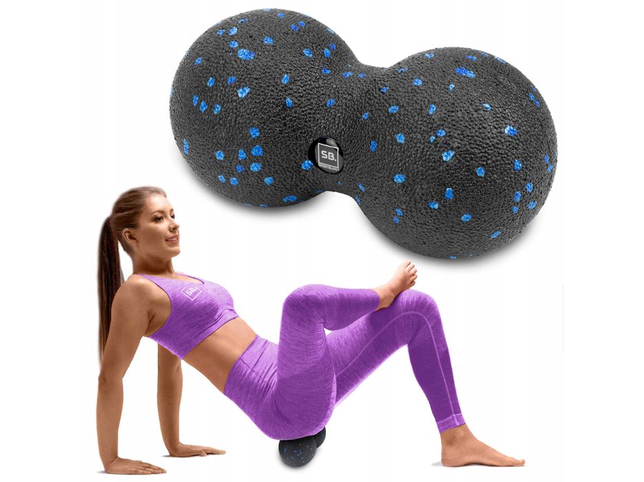 Piłka podwójna piłeczka do masażu mięśni rolowania twarda EPP 8cm DW