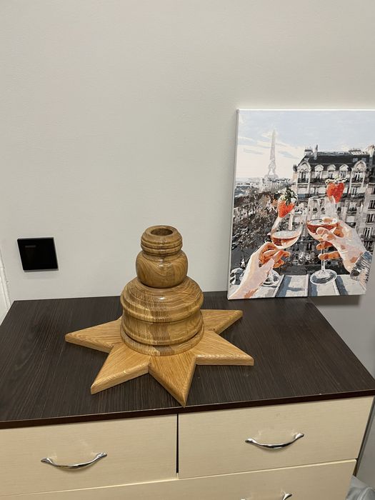 Підставка під новорічну ялинку з дуба ручна робота, подставка под ёлку