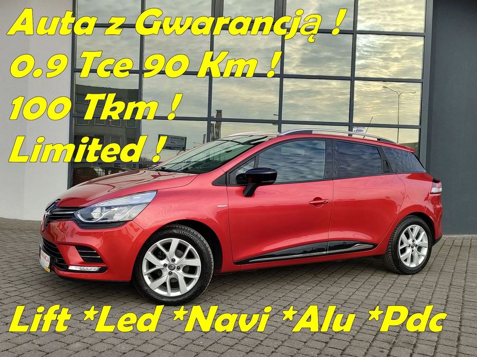 Renault Clio 0.9Tce 90Km*Limited*Lift*Led*Navi*Klimatronik*Alu*Pdc*Gwarancja