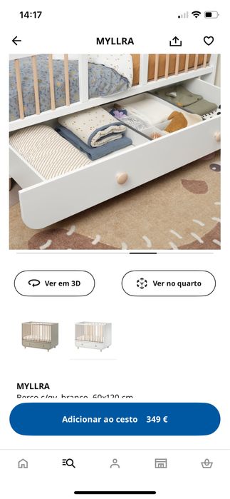 Berço + muda fraldas + colchao
