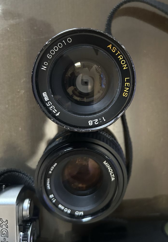 Minolta XG-1 + lampa + obiektywy