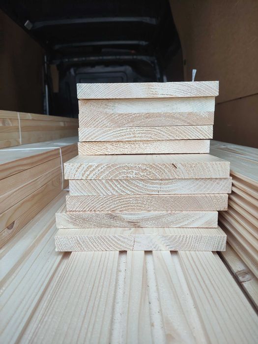 Deska elewacyjna tarasowa, boazeria, drzwi kantówki