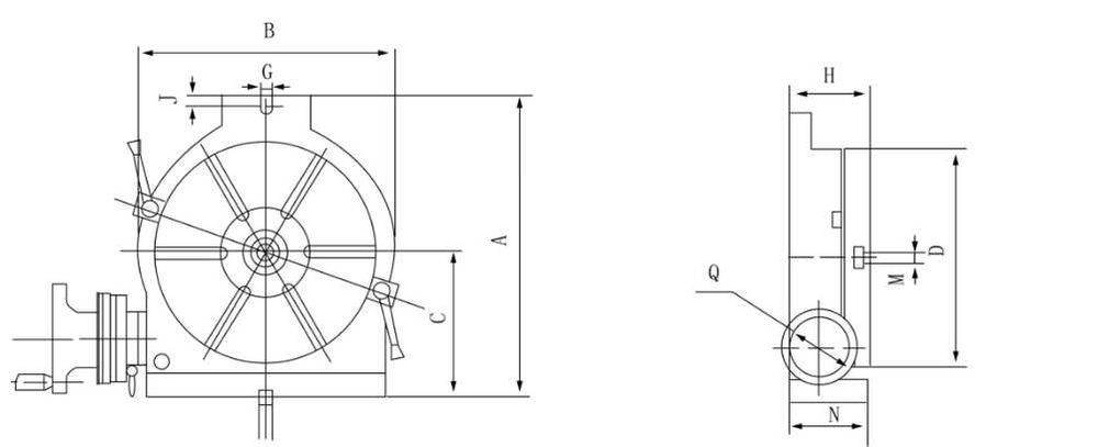 Поворотный стол RT150 установка в вертикальном и горизонтальном полож.