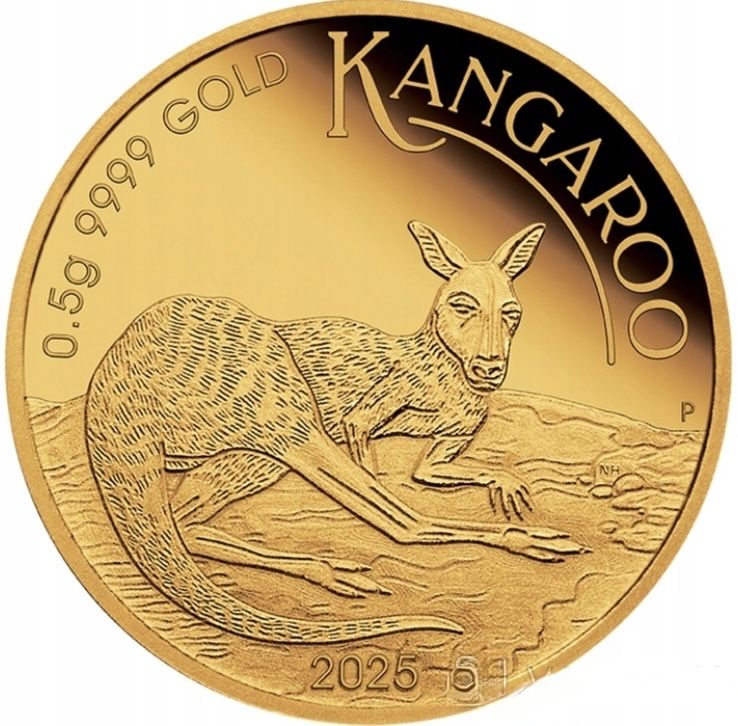 Золота монета Кенгуру 2025 , 0,5 г Proof