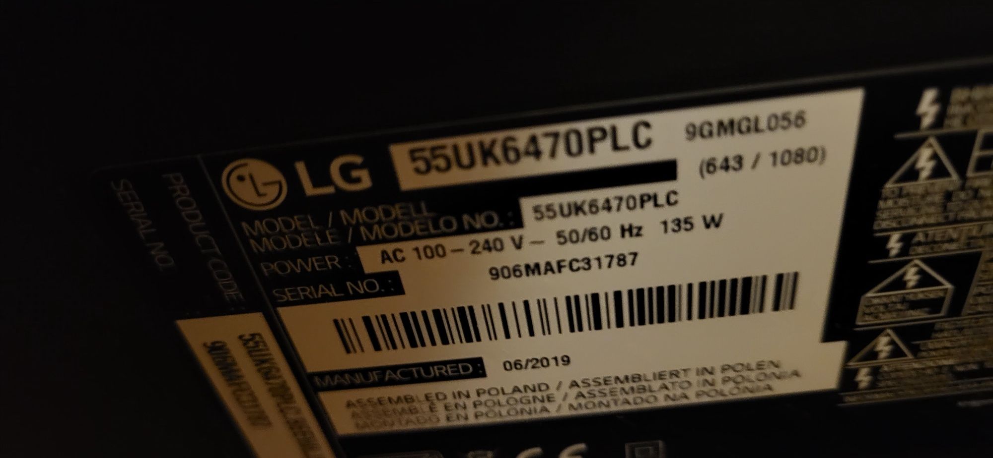 LG 55UK6470PLC telewizor LED 55" 4k hdr
