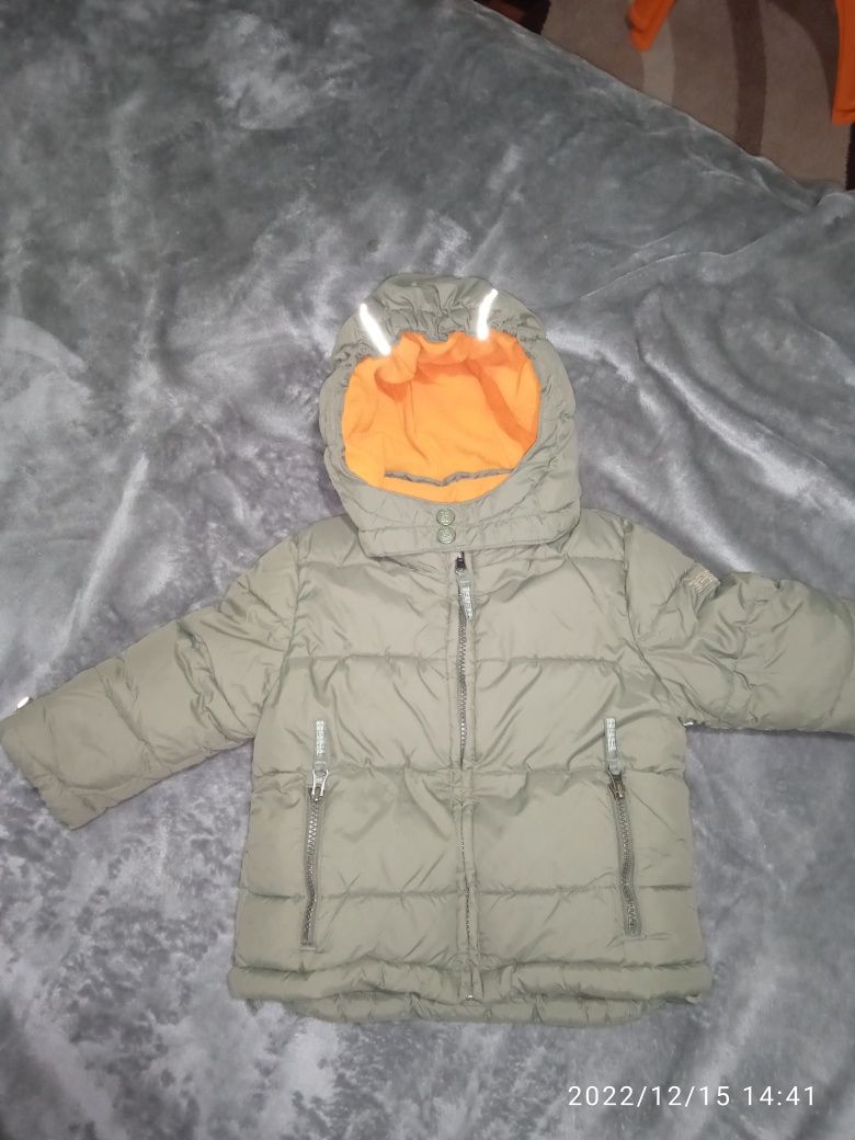 Зимняя Куртка пуховик Zara  hm 18-24  на рост 92