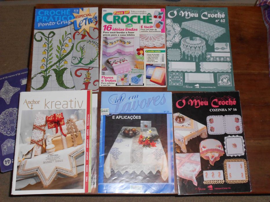 Revistas diversas croche e bordado