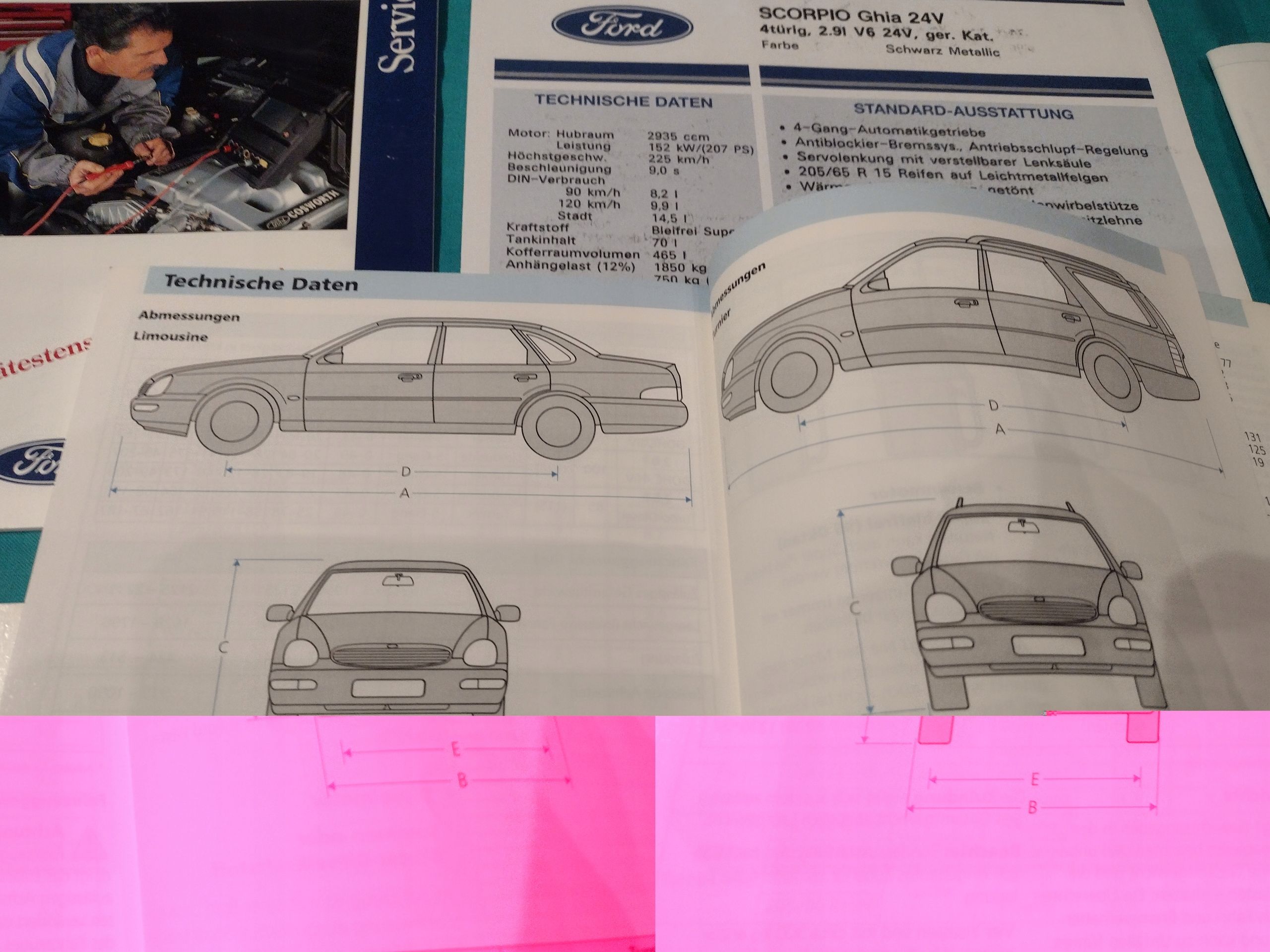 Ford Scorpio 2 Instrukcja Książka 1995 Komplet