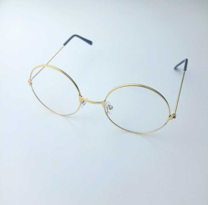 Nowe złote okulary zerówki oprawki