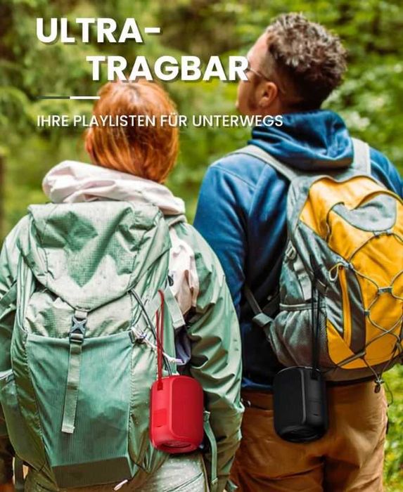 NOTABRICK Głośnik Bluetooth bezprzewodowy mały wodoszczelny 15h