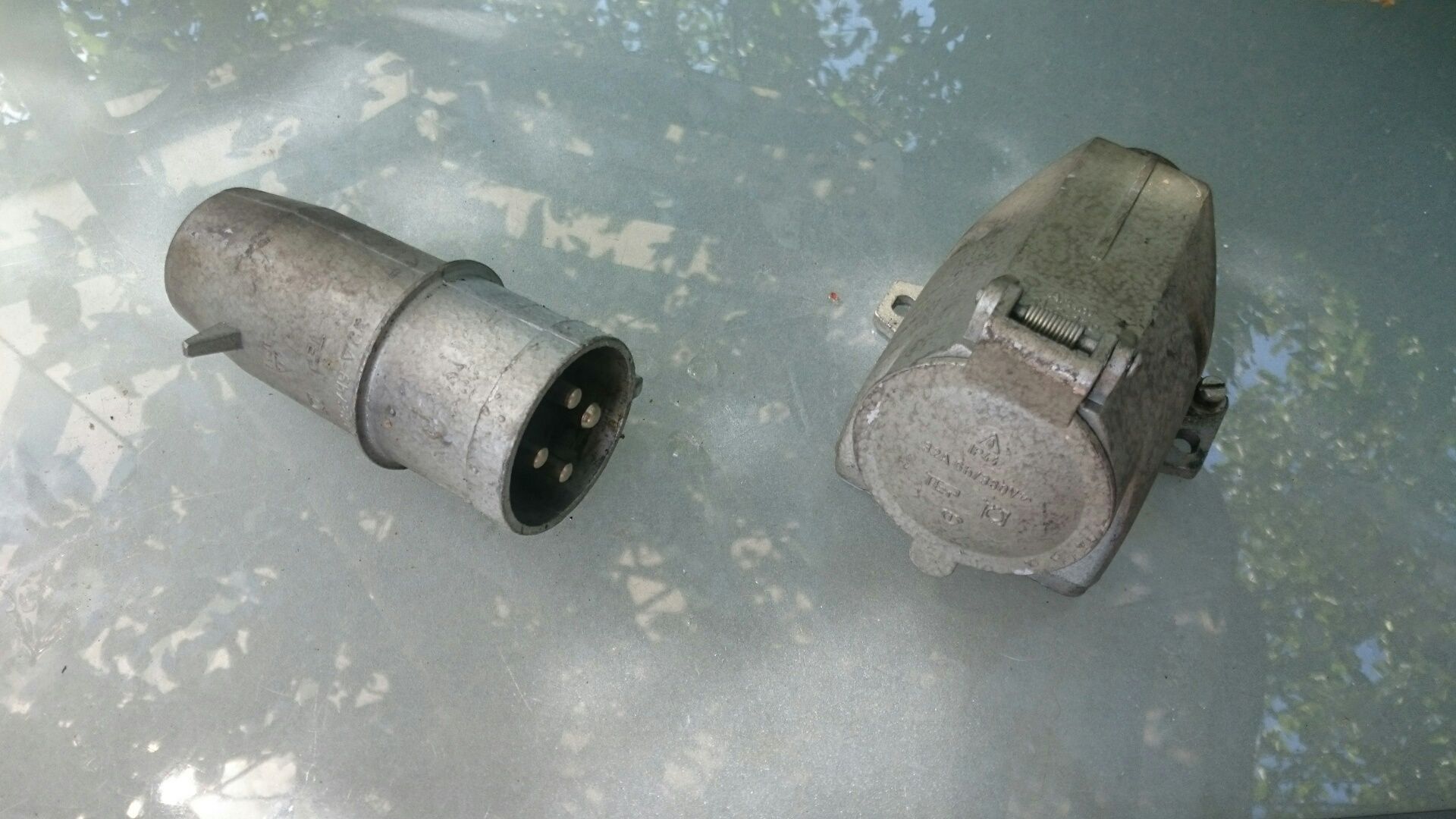 Gniazdko, wtyczka siła 380 v aluminiowe