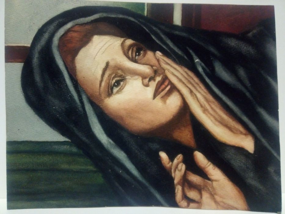 C. Pereira de Lima - antiga aquarela da Nossa Senhora das Dores