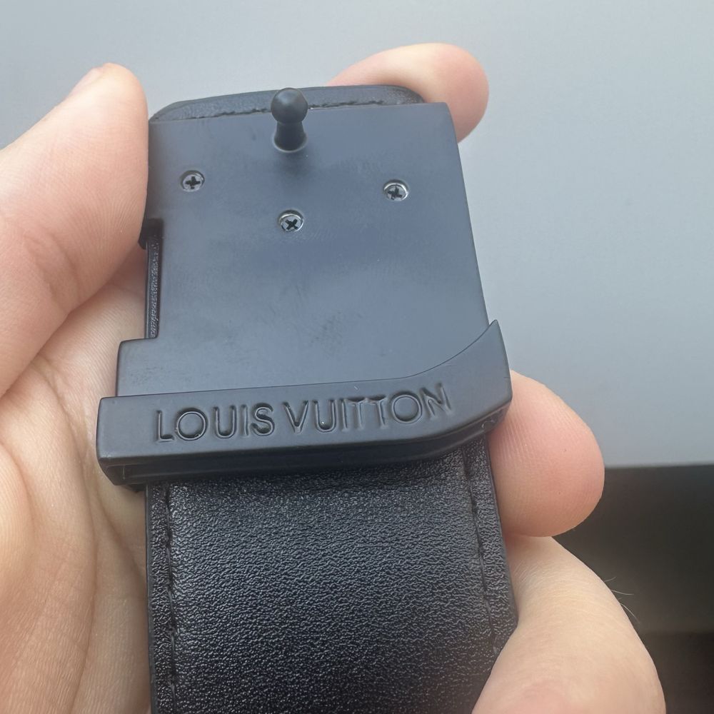 Pasek Louis Vuitton LV Belt Czarny all black monogram