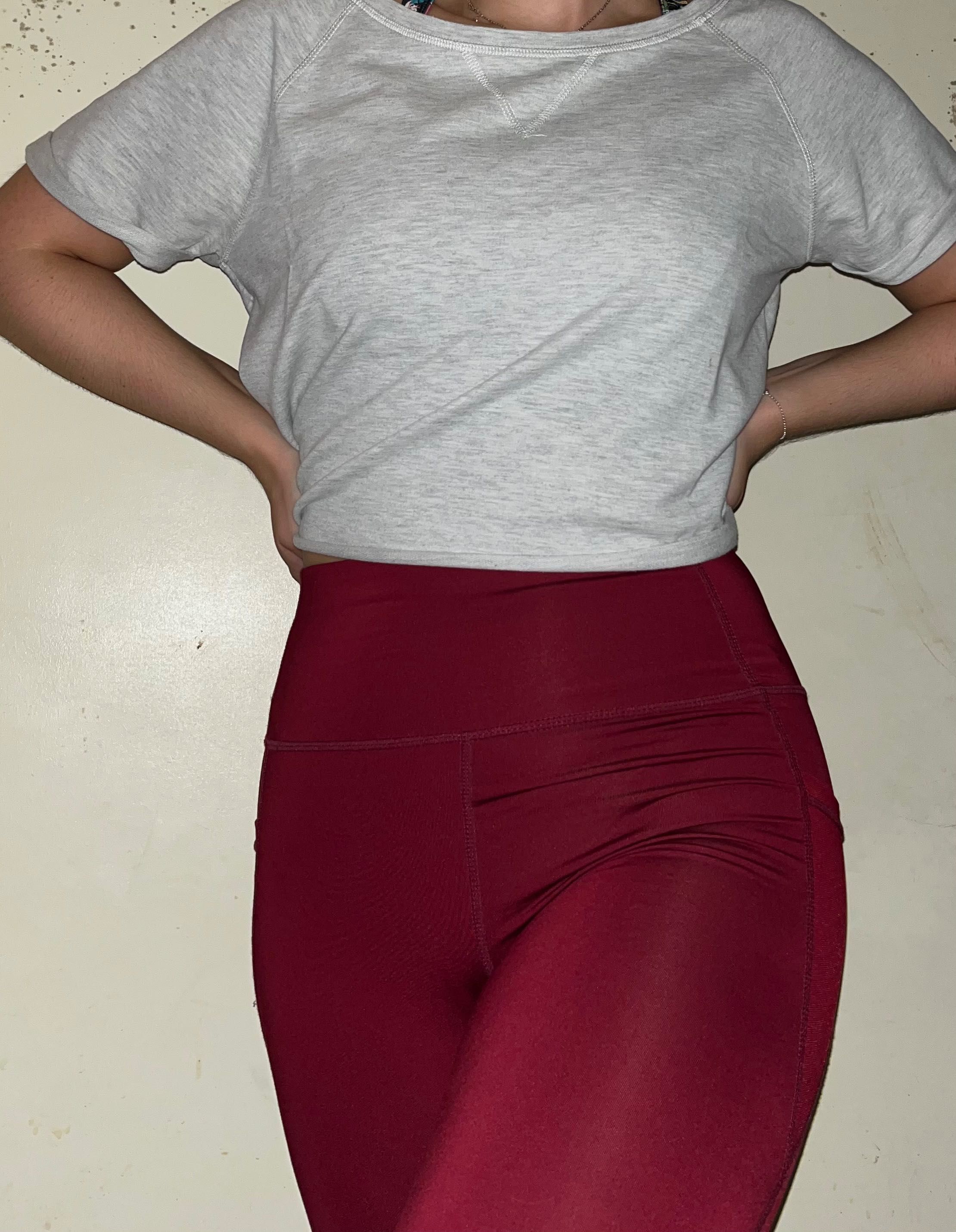 Leggings bordeaux da Shein