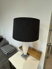 Lampa stołowa biało czarna
