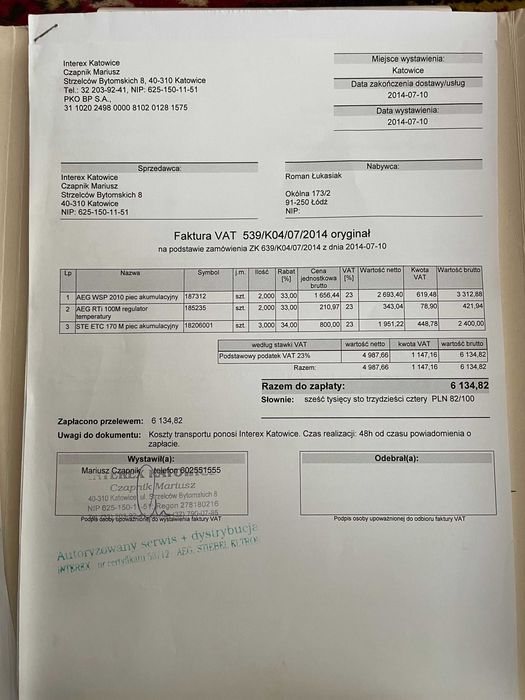 Grzejnik AEG Piec akumulacyjny elektryczny