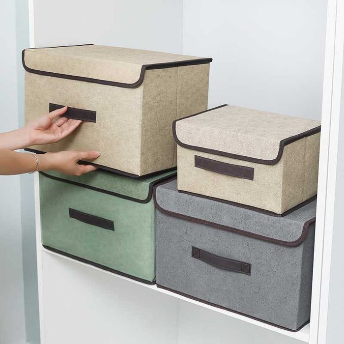 Schowek składany Pudełko Organizer Łazienkowy Pojemnik lekki z KLAPĄ