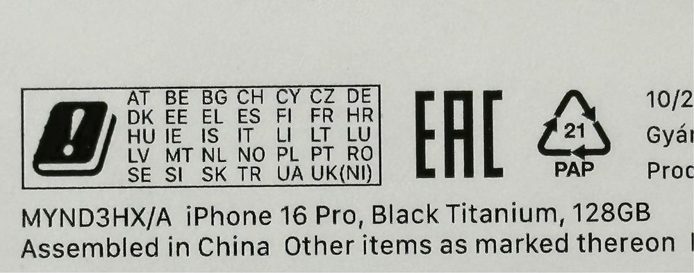 B-MOBILE IPHONE 16 PRO 128 GB Black Desert White Natural Etui Szkło