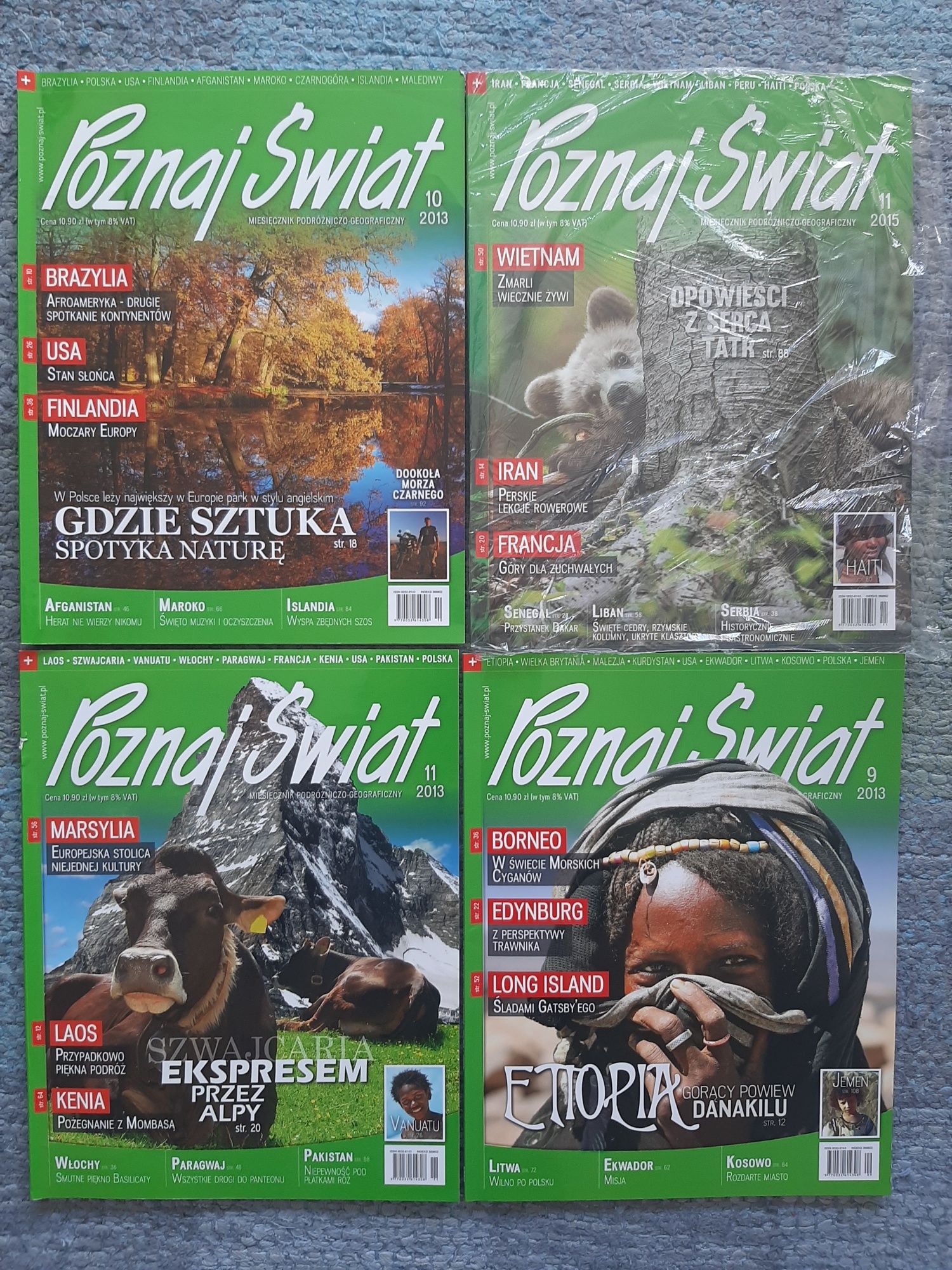 Poznaj Świat - zestaw czterech magazynów z 2013 i 2015