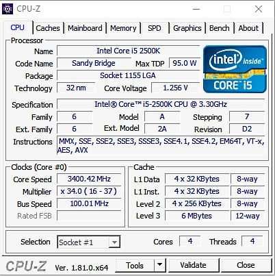 Intel Core i5-2500K s1155