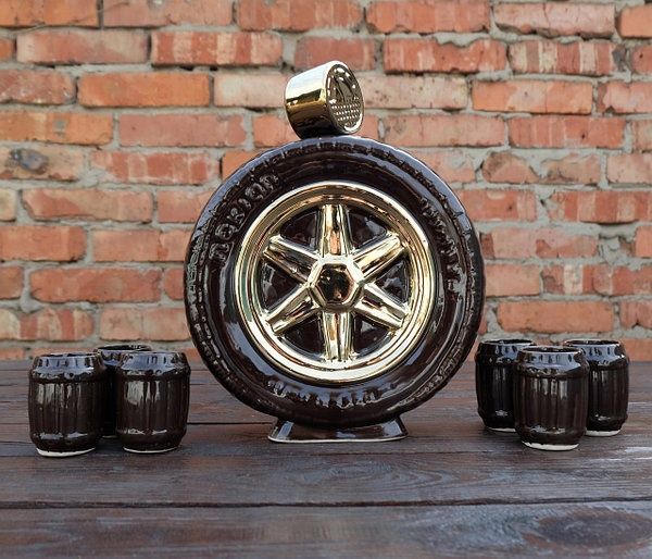 Набор для алкоголя Запаска, подарочный набор мужчине в гараж