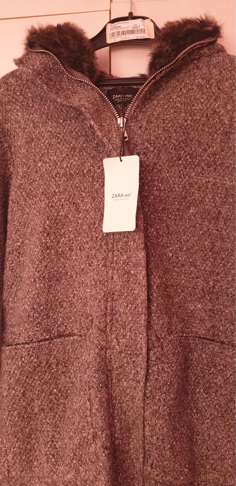 Sweter płaszcz Zara