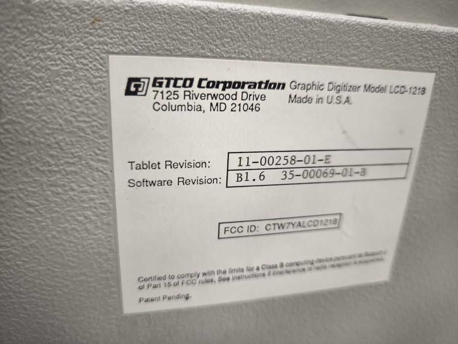 Mesa Digitalizadora GTCO Sketch Master.