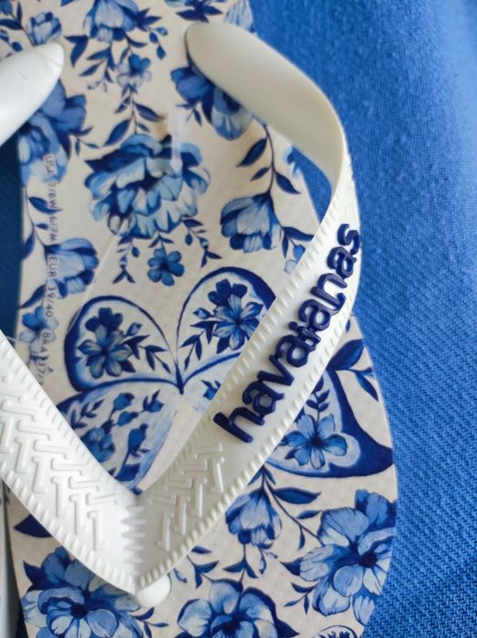 Havaianas novas senhora t39-40 europeu FARM mod "Jardim de Porcelana"