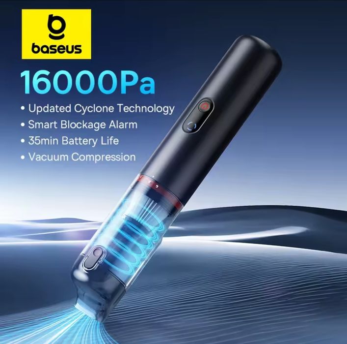 Автомобільний пилосос Baseus A5 Handy Vacuum Cleaner (16000pa) Black