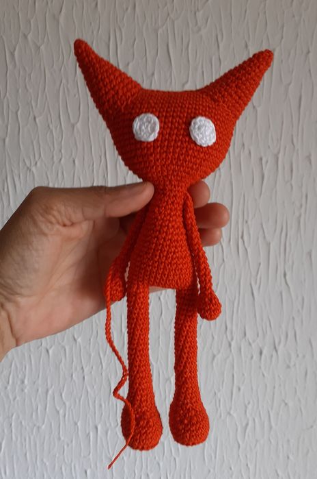 Vermelho do jogo Unravel, crochet amigurumi