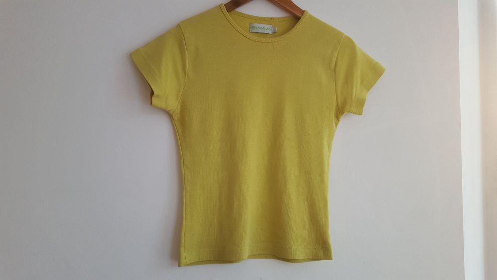 Bluzka T-shirt limonkowa, M