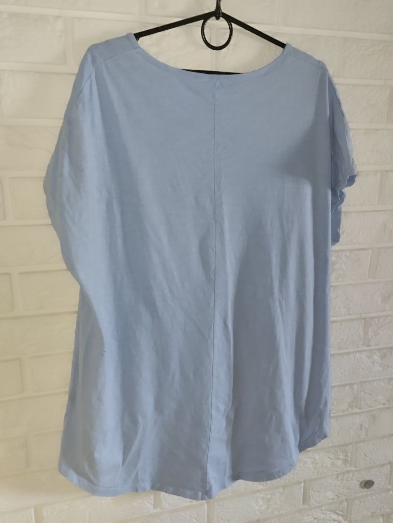 T-shirt bluzka niebieska Bon Prix 44/46 oversize