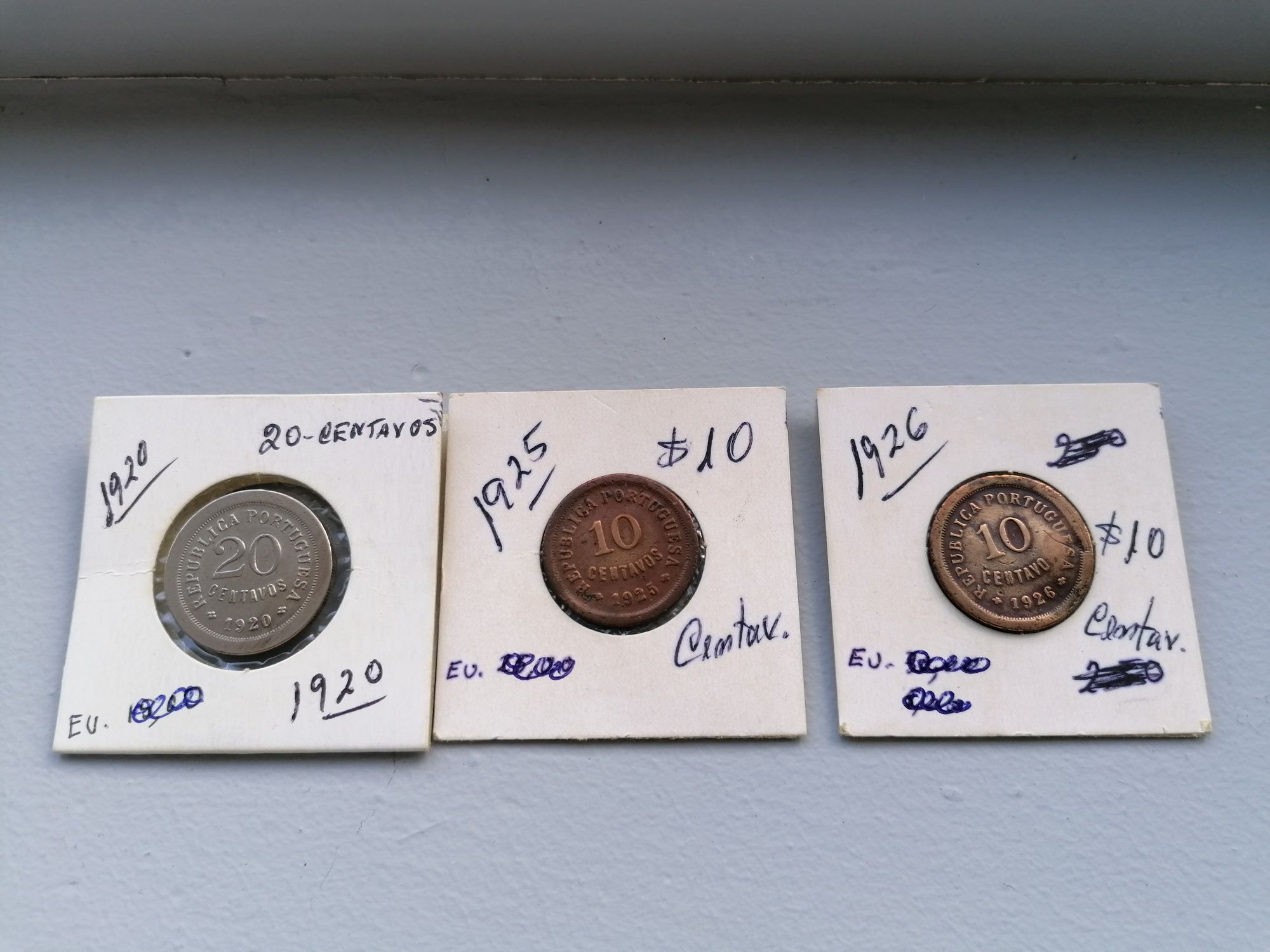3 moedas antigas