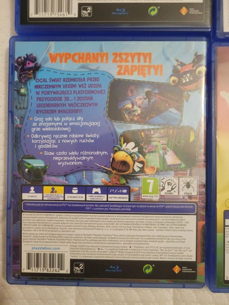 Gry PS5 PS4 playstatiom 4 5 stray sackboy rabbids concrete genie