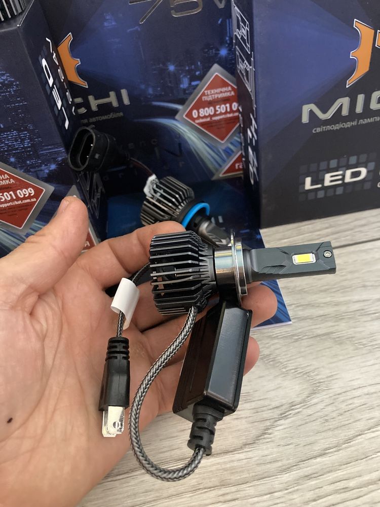 Led Mishi 75W H7,H11,HB4/HB3,H1 цена за комплект